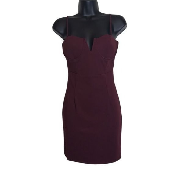 Lulus Dresses & Skirts - Lulu's Maroon Spaghetti Strap Bodycon Dress Size XS